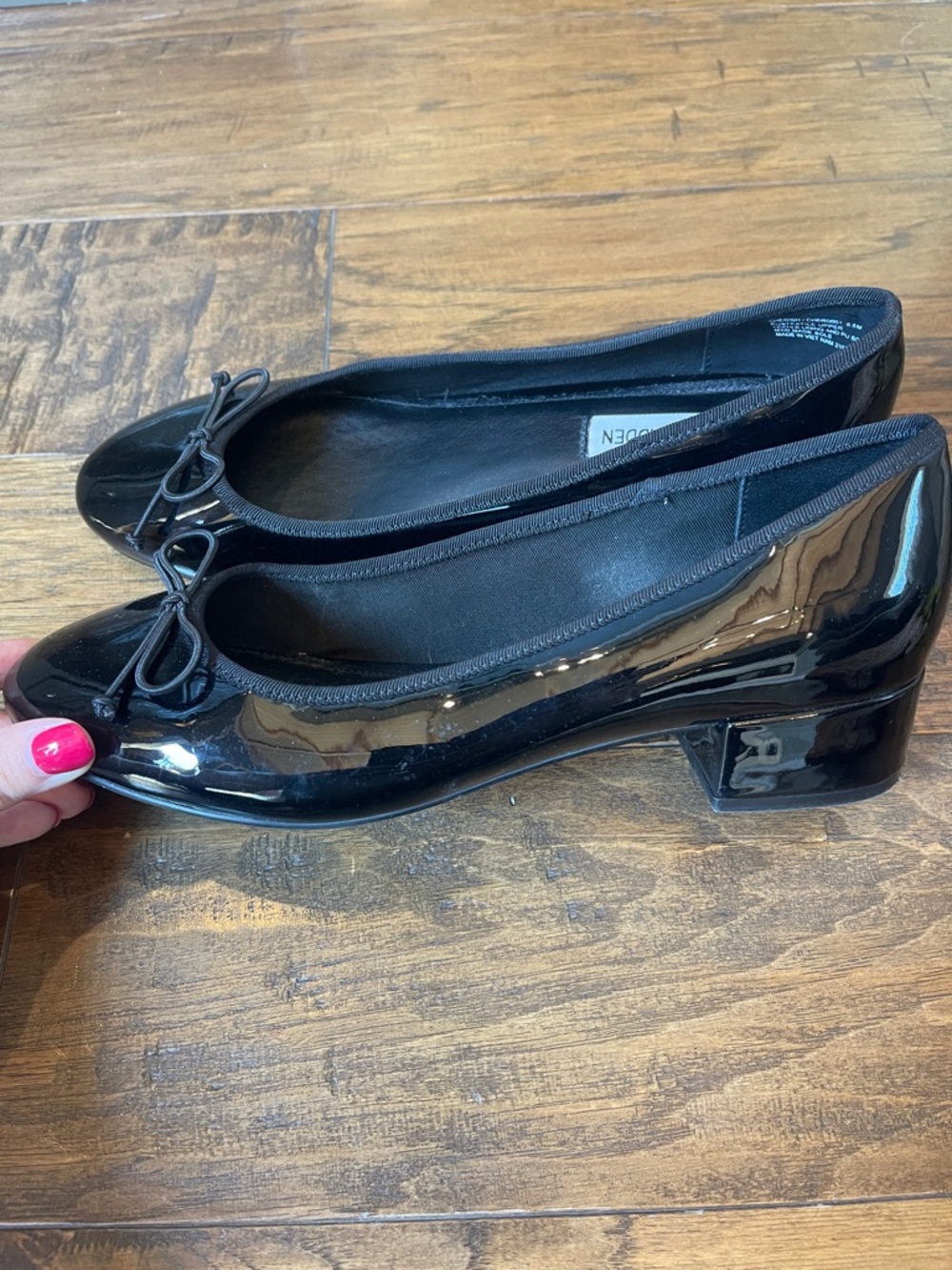 Steve Madden Cherish Ballet Flat Black Patent - Picture 5 of 7